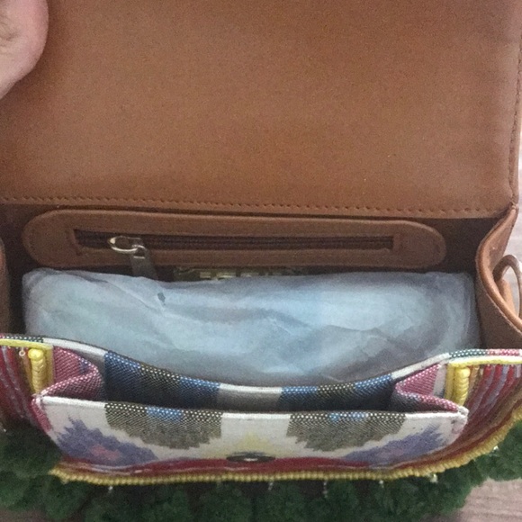 Anthropologie Faux Leather Beaded Bag - Picture 5 of 5